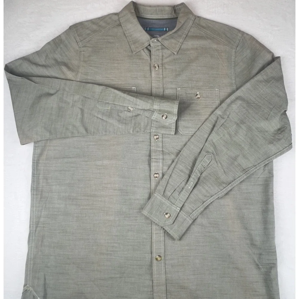 The North Face Shirt‎ Mens XL Green Fade Preppy Classic Outdoor Comfort Casual